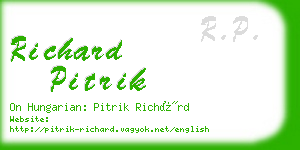 richard pitrik business card